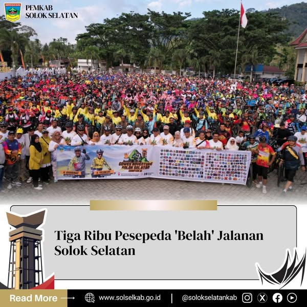 Tiga Ribu Pesepeda 'Belah' Jalanan Solok Selatan