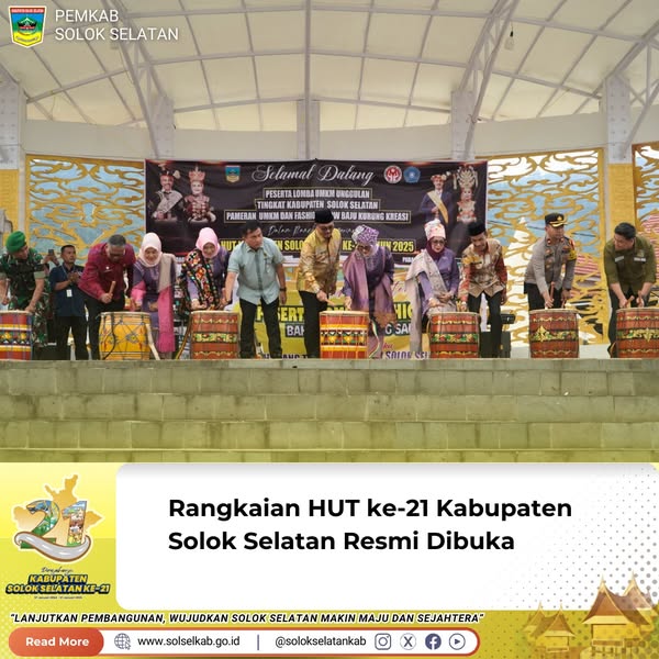 Rangkaian HUT ke-21 Kabupaten Solok Selatan Resmi Dibuka