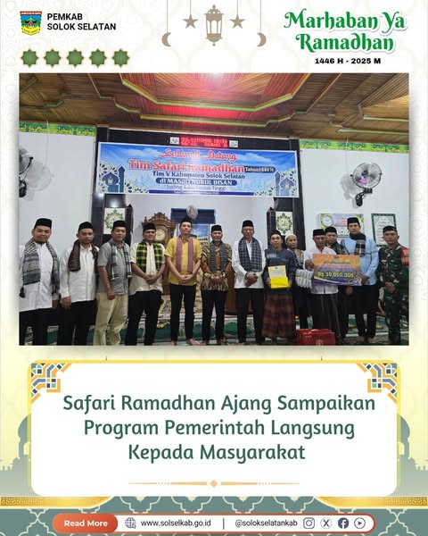 Safari Ramadhan Ajang Sampaikan Program Pemerintah Langsung Kepada Masyarakat
