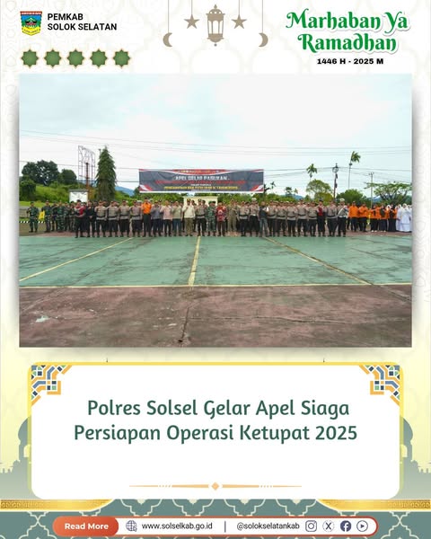 Polres Solsel Gelar Apel Siaga Persiapan Operasi Ketupat 2025