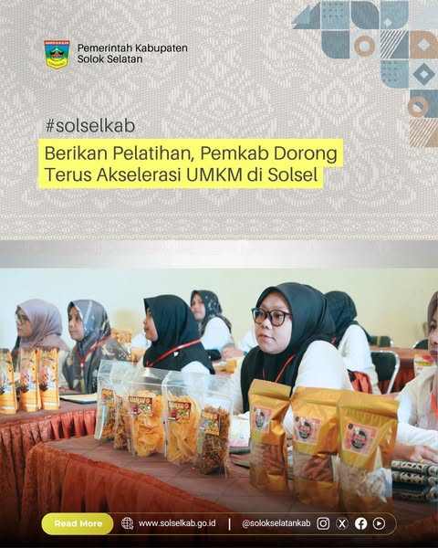 Berikan Pelatihan, Pemkab Dorong Terus Akselerasi UMKM di Solsel