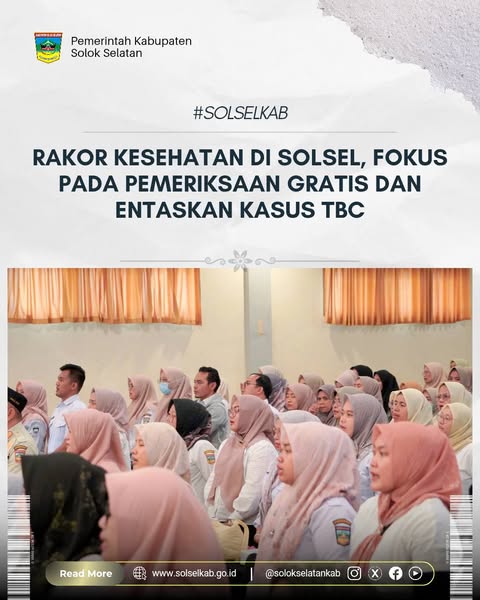 Rakor Kesehatan di Solsel, Fokus pada Pemeriksaan Gratis dan Entaskan Kasus TBC