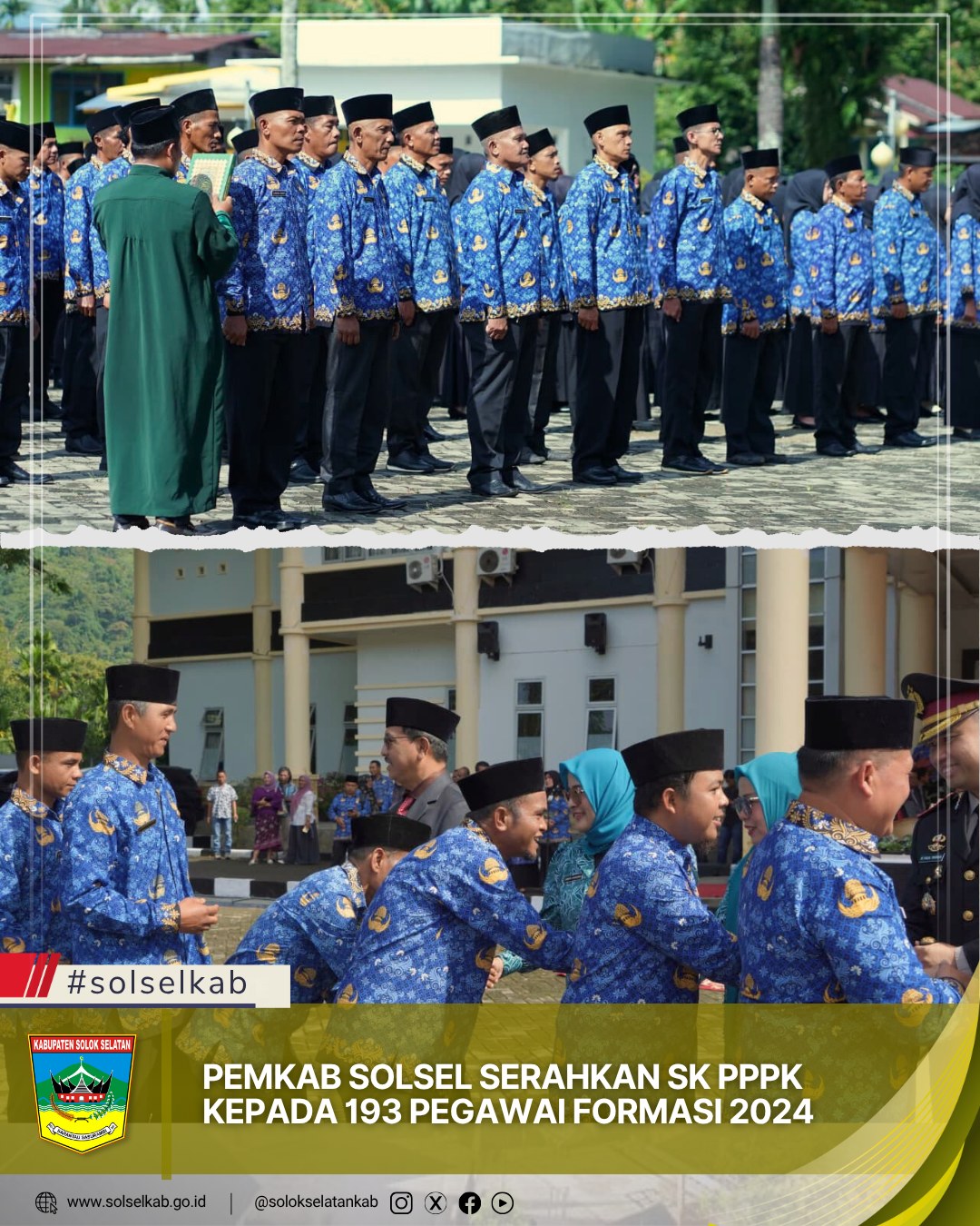 Pemkab Solsel Serahkan SK PPPK Kepada 193 Pegawai Formasi 2024