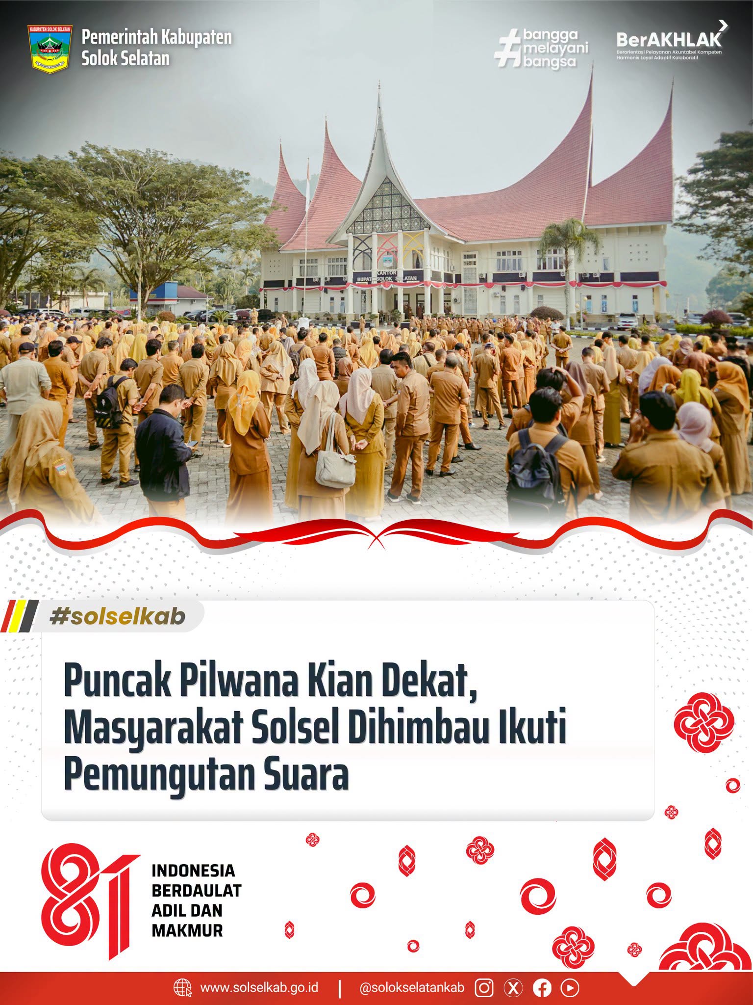 Puncak Pilwana Kian Dekat, Masyarakat Solsel Dihimbau Ikuti Pemungutan Suara